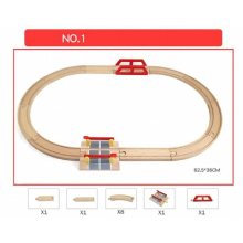 Beech Wood Track Set DIY Bridge Wood Track Thom as Magnetic Train Railway Accessories Toy Gift for Kids Compatibel All Track