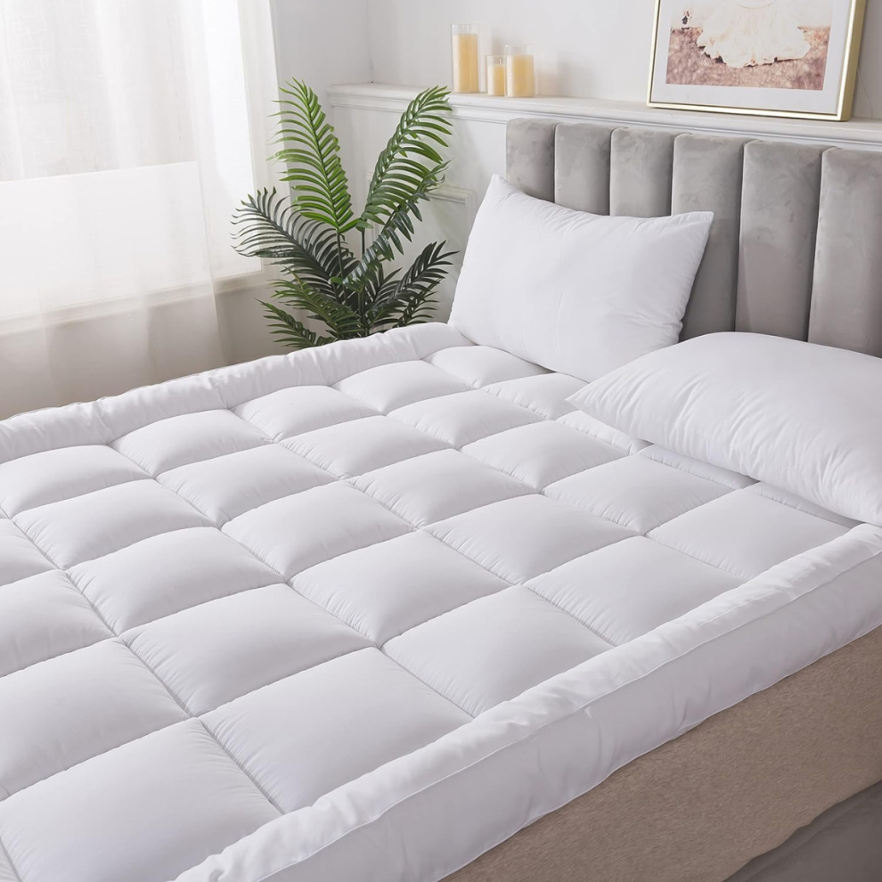 (Single) Microfiber Mattress Topper 4 Inch/10cm Heavy Fill