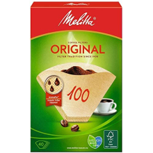 Melitta 4006508126033 100/40 Paper Filters, Natural Brown, Stainless Steel