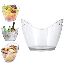 Wine Chiller & Party Beverage Tub? Clear Acrylic Food Grade Ice Bucket, 3.5LiterStorage Tub, See Through ice Tub Champagne Bucket for Drinks.