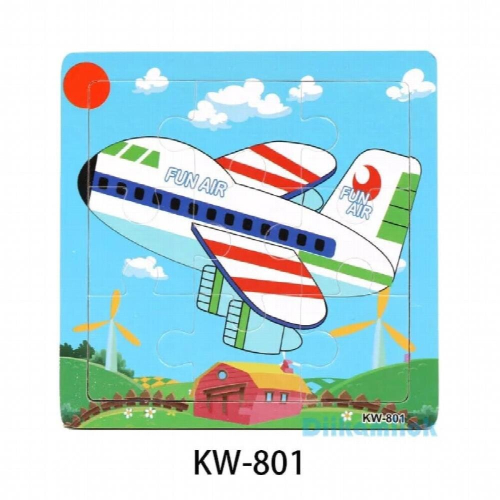 9 Pieces of Wooden Puzzle Cognition Animals and Vehicles Jigsaw Kindergarten Children Educational Toys Baby Wood Toy-image-OPC-PCZWH5R-NEW