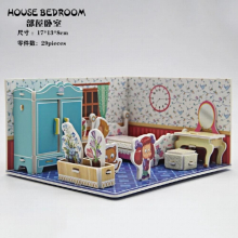 3D DIY Doll House With Furniture Children Adult Paper DollHouse Construction Model Building Kits Doll House Toy