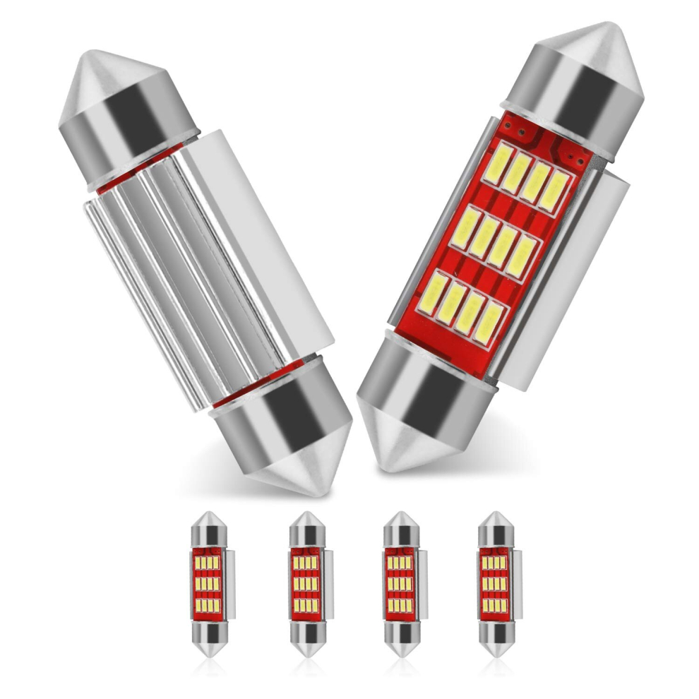 36Mm Festoon Led Car Bulb 6Pcs, Led Dome Reading Xenon Bulbs Car Interior Bulb Replacement Number Plate Lights Map Lamps No Polarity 12V S White/Light 9023832753860