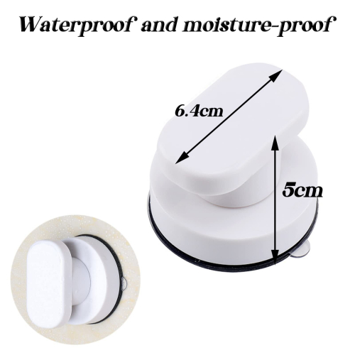 2Pcs Strong Suction Cup Pull Handles, Sucker Handrail,Cupboard Knobs Drawer Cupboard Door Handle Glass Pull Handles, Furniture Control Knob 2