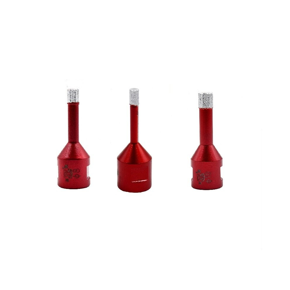 3Pcs Diamond Drill Bits 6Mm/8Mm/10Mm Vacuum Brazed Drill Bits With M14 Thread For Dry Drilling Porcelain Tile Granite Marble 9023832756045