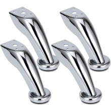4 Pieces Furniture Legs, Thick Stainless Steel Sofa Legs, Chrome Legs, Furniture Cabinet Bed Sofa Legs, for Sofas, Chairs, Stools, Cabinets