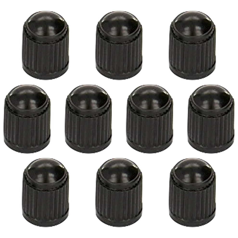 10Pcs Tyre Valve Cap/Plastic Dust Caps/Cover For Universal Fit Schrader Valves Commonly Used On Car Tyres, Bikes, Bicycles, Motorbikes Prams And Black 9023832753907