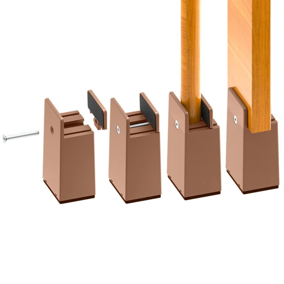 Inch Adjustable Bed Leg Riser, 10Cm Heavy Duty Furniture Risers, For Bed Leg Thickness 0-1.5 Inch, Bed Height, Sofa, Desk, Wardrobe, Support 2000Kg 9023832755352