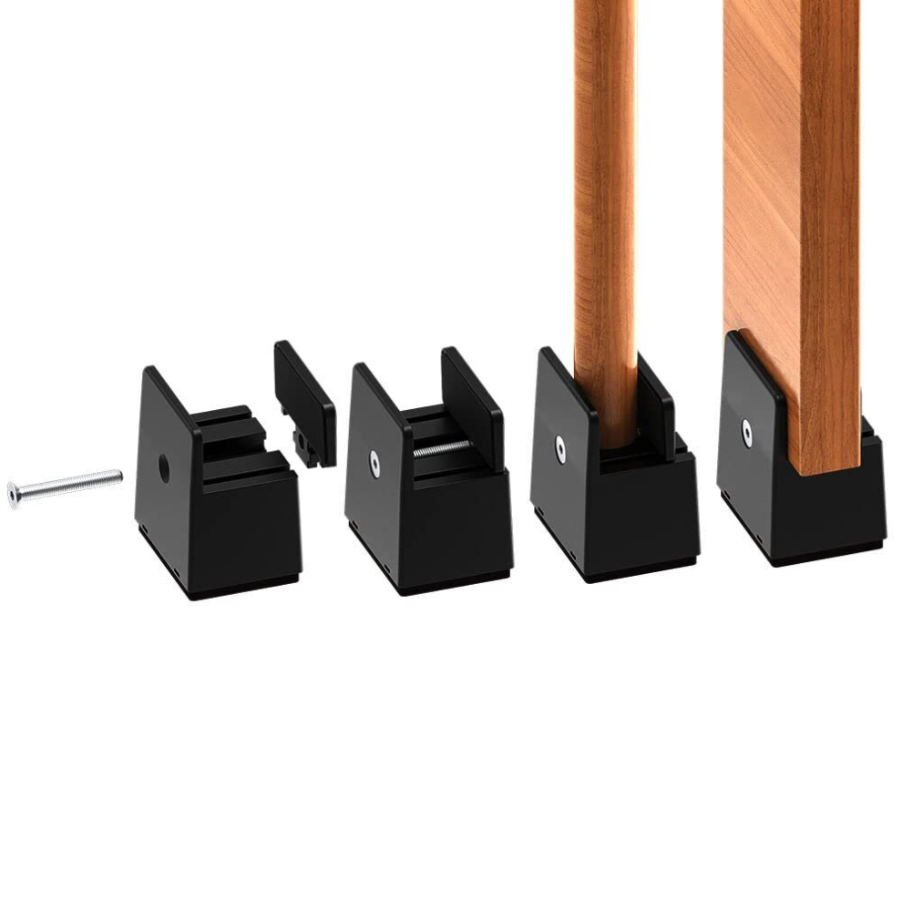 2 Inch Adjustable Bed Leg Riser, 5Cm Heavy Duty Furniture Risers, For Bed Leg Thickness 0-1.5 Inch, Bed Height, Sofa, Desk, Wardrobe, Support 2000Kg 9023832755369