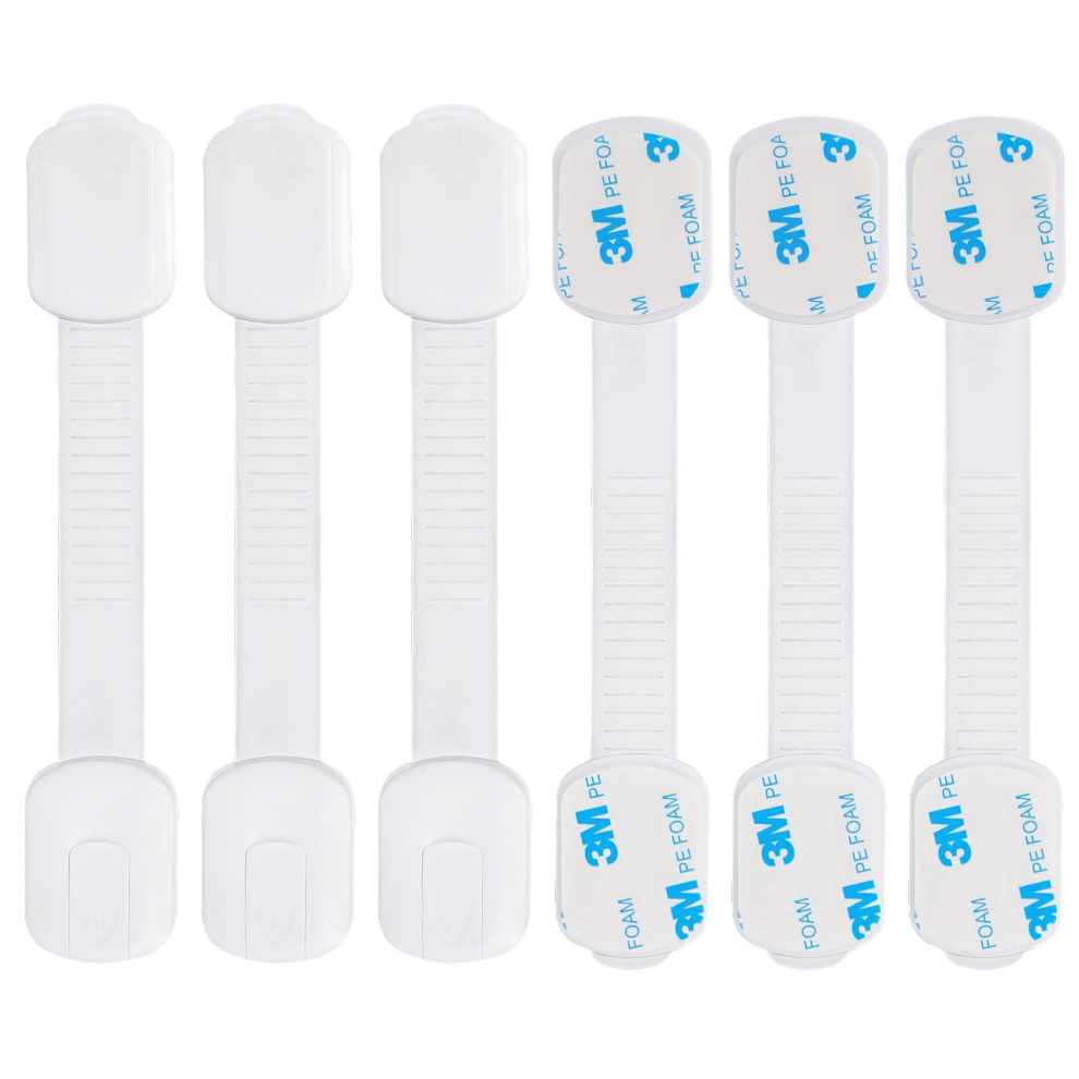 Gopatriot Memory Baby Door Block, Child Closet Safety, Set Of 6 Baby Door Blocks, Child Window Safety, Window Brace. No Drilling Required, Suitable For Doors, Cabinets