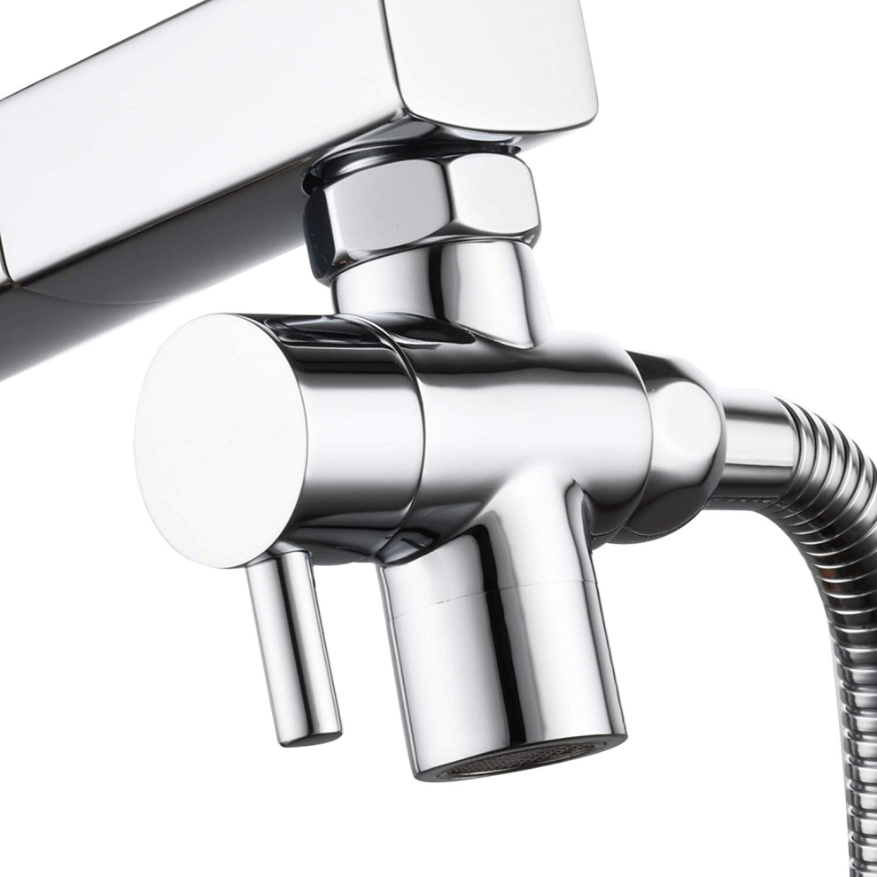 Brass Sink Valve Diverter Faucet Splitter for Kitchen or Bathroom, Faucet Adapter 3 Way Faucet Diverter Valve, Sink Faucet Replacement Part M22 X M24,