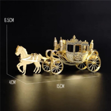 HK NANYUAN F22202T Royal Carriage Japanese Makeing 2D TO 3D 2 Sheets Golden Metal Assembly Model Puzzle Toys Creative DIY