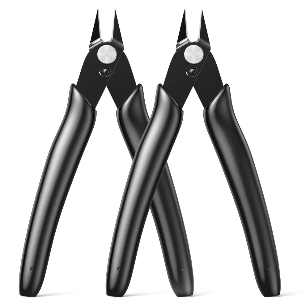 Precision Cutting Pliers, 2 PCS Mini Diagonal Side Cutting Pliers for Electronics Industry Repair, Electrician, Jewelry Repair, DIY Model Making, Blac-image-OPC-PCZWYWG-NEW