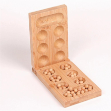 Mancala Board Game With Colorful Stones Pebbles Folding Wooden Board Chess Set Toys For Adult Children Desktop Battle Board Game
