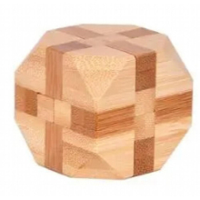 Bambusové blokovanie Burr Puzzle hra Veľkosť hračky 4,5 * 4,5 CM