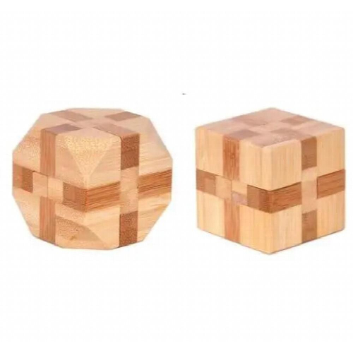 Jogo de puzzle com rebarbas de bambu Tamanho 4,5*4,5 CM 1