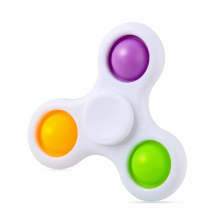 Pop Fidget Toys Exotic Decompression Three-finger Fidget Spinner Its Push Bubble Music ABS Silicone Spinner Boy Toy