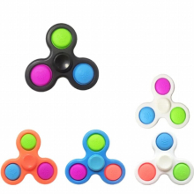 Rainbow Fun Fidget Spinner Toys Fidget Dult Early Stress Relief Brain Education Bubble Music Press Keychain Toys Stress