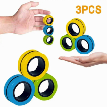 Funny Fidget Spinner Magnetic Bracelet Ring Unzip Toy Magic Ring Props Tools Anti Stress Figet Toys Stress Child Toys Relief