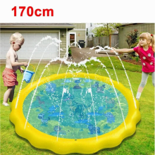 Kids Pool Outdoor Game Pad Inflatable Play Water Spray Summer Lawn Water Cushion Game Mat Kids Outdoor Splash For Childrens