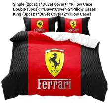 (Style K, King) Car Sports Supercar Bedding Single Double Duvet Cover Pillow Cases Set Boy Gift