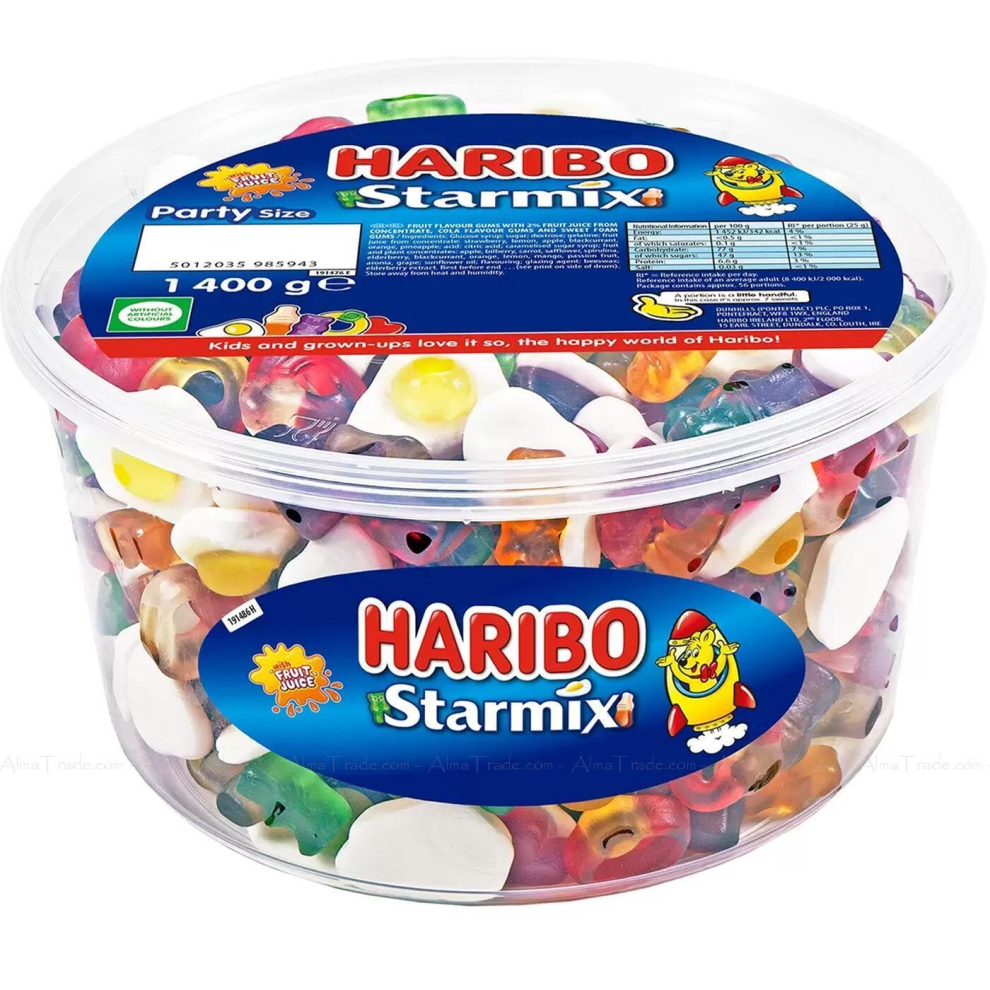 1.4Kg Tub Haribo Starmix Sweets