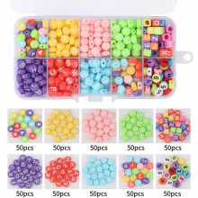DIY Letter Beads for Bracelets Flat Round Spacer Beads Pendants Jump Rings for Jewelry Making Bracelets Necklace Kit Girls Favor