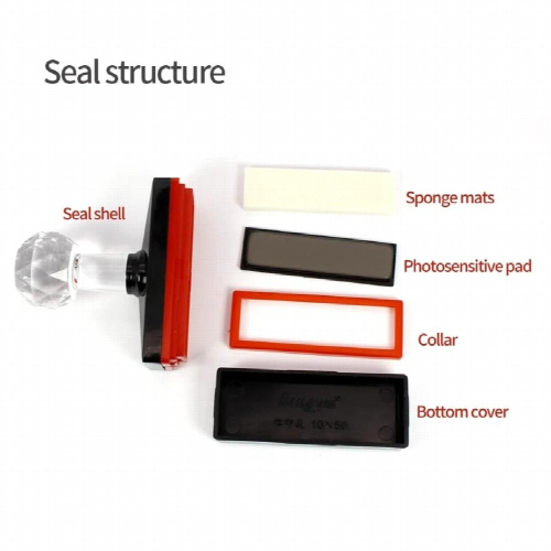 10*50mm Professional Rectangular Photosensitive Stamp,Personal Seal,Wedding Stamp 1