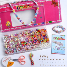 DIY Beaded 32 Childrens Toy Creative Loose Spacer Beads Crafts Making Bracelet Necklace Jewelry Kit Girl Toy Gift