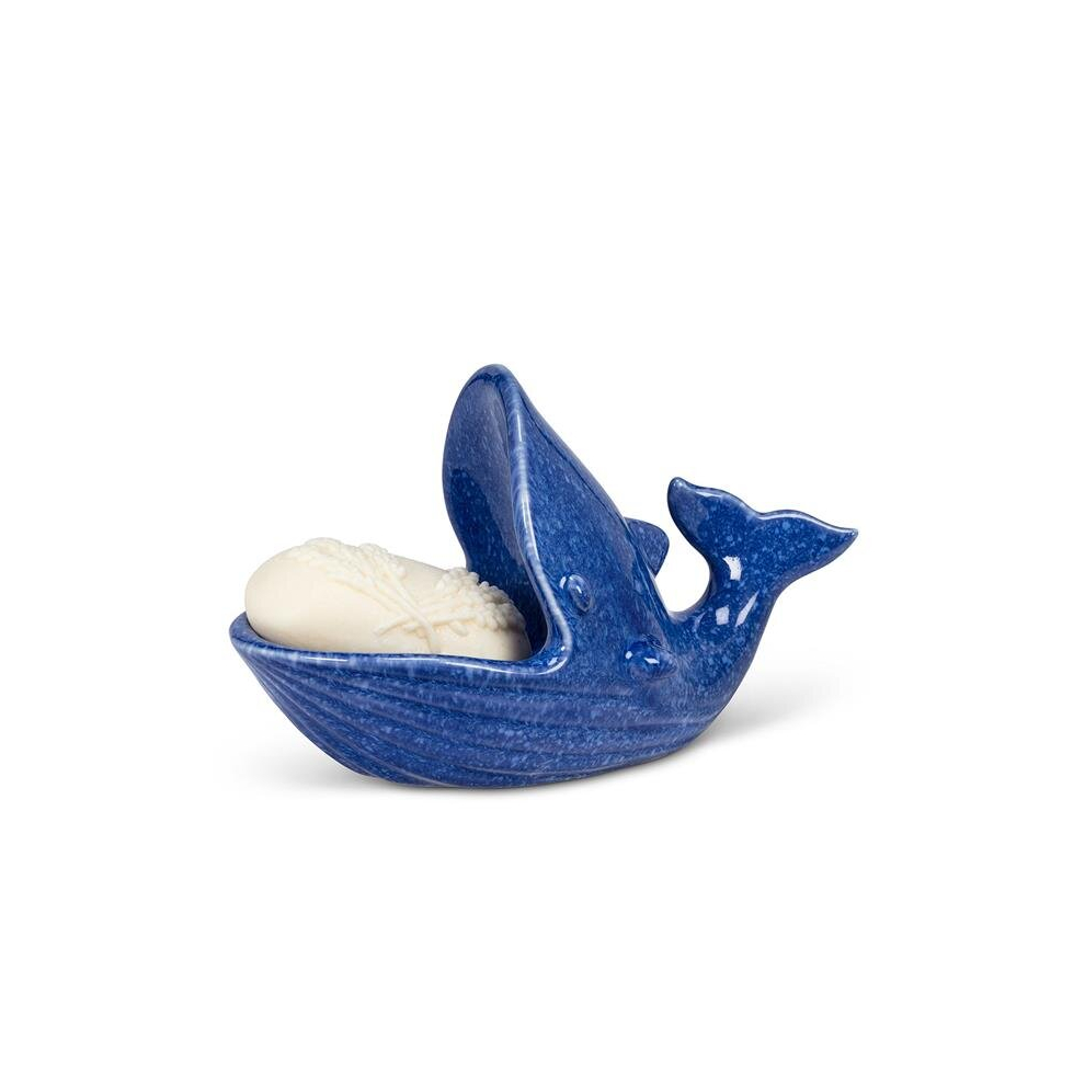 6.5 in. Whale with Open Mouth Soap Dish, Blue-image-OPC-PCZXH9Z-NEW
