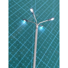 1:87/1:100 Scale Street Lamp 4 Led Lamppost Diy Material Street Light Train Railway Layout Model Building Light Road Lamp 3V-12V
