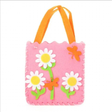 Childrens Non-woven DIY Production Material Bag Cartoon Stickers Handbag Set Educational Toys Art Class Activities XPY