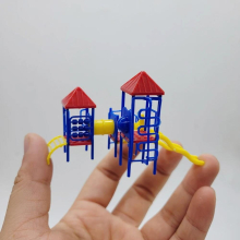 1:87 Ho Childrens Slide Model for Kindergarten Park Playground Park with Slides Set Model Sand Architectural Building Layout