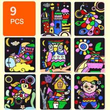 Kids DIY Magic Transfer Colorful Sticker Transfer Painting Crafts Arts Creative Wticker Painting Crafts Toys Children Gift