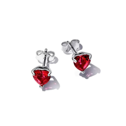 Pandora Pandora Red Heart Stud Earrings 292549C01 2