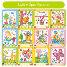Button Sticker Painting Child DIY Toy Painting Gift Early Education Art Class Paste Painting Material Package