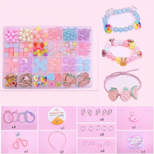 Kids DIY Beaded Toy With Accessory Set Children Creative 24 Grid Girl Necklace Bracelet Educational Children Gift