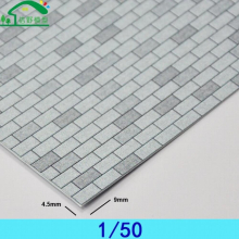 2Pcs 19*29cm Architectural Sand Table Train Scale Model Board Materials ABS External Wall Brick Models Plates