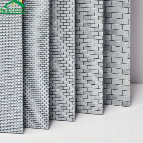 2Pcs 19*29cm Architectural Sand Table Train Scale Model Board Materials ABS External Wall Brick Models Plates 2