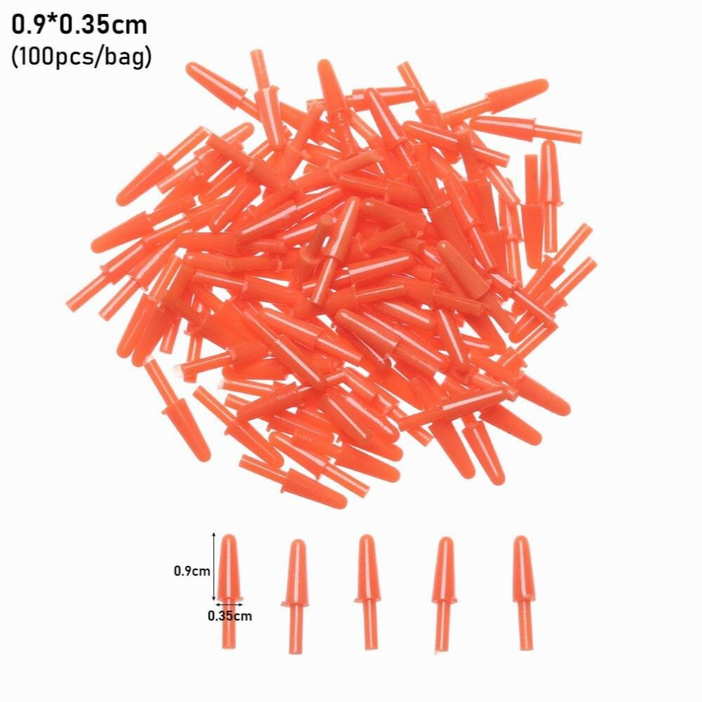 100pcs/bag 8 Sizes Snowman Red Nose Plastic DIY Doll Nose Santa Claus Nose for Sewing Doll Puppet Stuffed Plush Animals