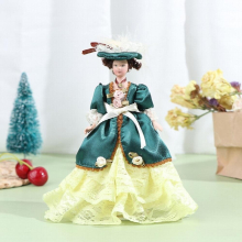 1PC Retro 1:12 Dollhouse Doll Model Porcelain Doll Mini Doll For Dollhouse Decoration
