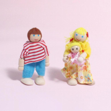 Dollhouse Family Set Dolls for Boys Girls Preschool Children
