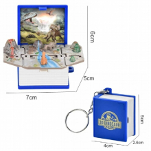 Novelty Mini Dinosaur Key Chain Toy Kids Hand-held Game Toys Pop Out 3D Dino Wacky Toys Trick Stress Reduction and Fidget Toy