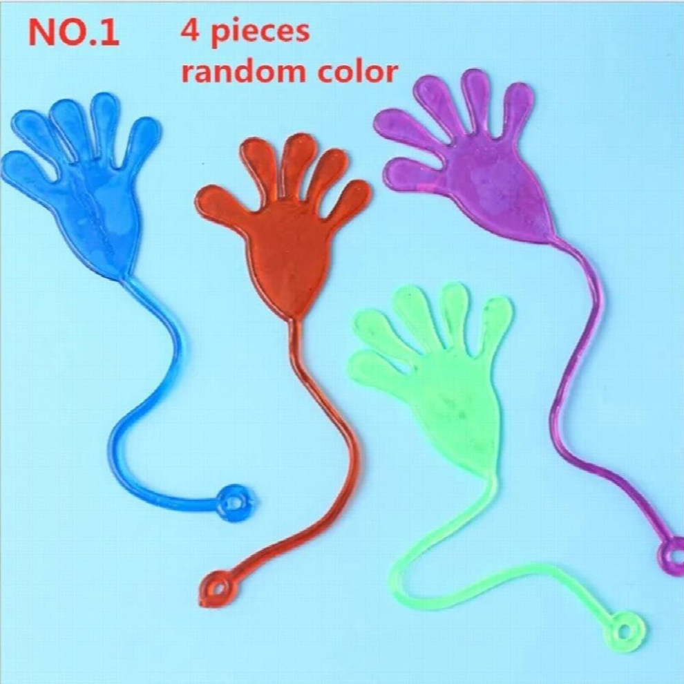 4pcs/12pcs Elastically stretchable sticky palm poop Climbing Tricky hands toys
