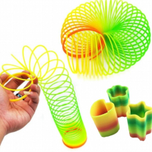 1pcs Magic Bounce Toys Board Games for Children Anti-stress Magic Ring Spring Rainbow Circle Game Kids Funny Random