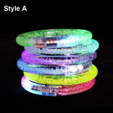 LED Flashing Bracelet Light Up Acrylic Wristband Party Bar Chiristmas luminous bracelet luminous toys for children DS39