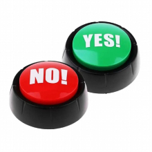 2PCS Talking Button YES NO Sound Button Toy Electronic Prank Decompression Home Office Party Funny Gag Toy Event Party Supplies