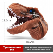 Halloween Dinosaur Hand Puppet Gloves Soft Realistic Animal Head Toys Scary Carnival Costume Horror Decoration Toys Gift for Kid