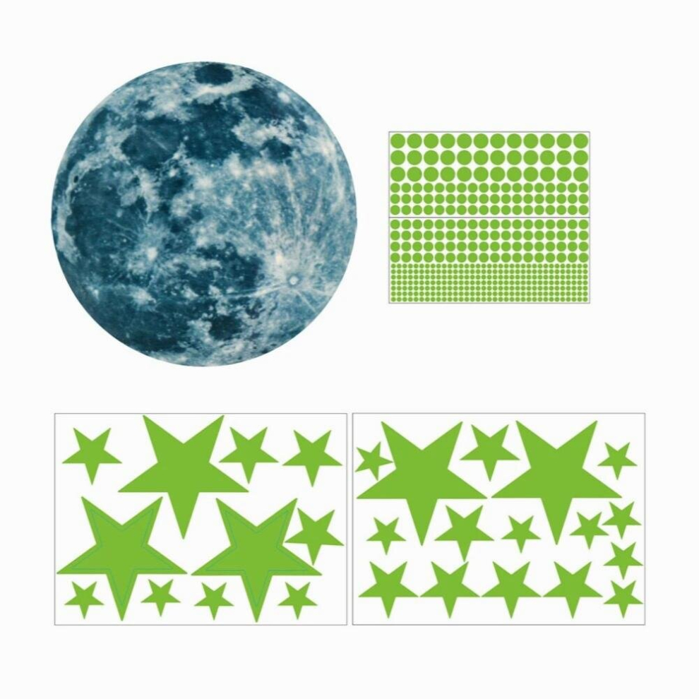 435Pcs/Set Luminous 3D Star Moon Dot Wall Stickers Kids Room Bedroom Ceiling Home Decoration Fluorescent Glow In The Diy Dark