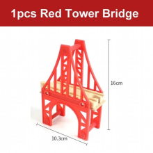 Wooden Train Track Toy Bridge Wooden Railway Track Accessories Fit For All Brands Wood Tracks Train Toys For Children